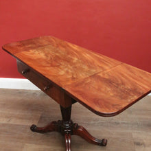 Load image into Gallery viewer, Antique English Pembroke Table with Drop Sides and Tapered Pedestal Base. B12496