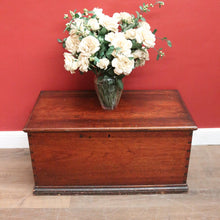 Load image into Gallery viewer, x SOLD Antique Australian Cedar Chest Blanket Box with Iron Handles & Original Candle Box. B12495