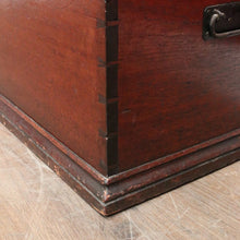 Load image into Gallery viewer, x SOLD Antique Australian Cedar Chest Blanket Box with Iron Handles & Original Candle Box. B12495