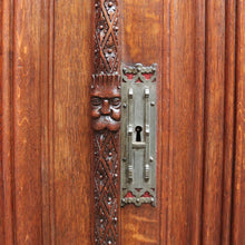 Load image into Gallery viewer, x SOLD Antique French Oak Gothic Sideboard with Quatrefoil and Linenfold Carving. B12708