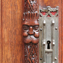 Load image into Gallery viewer, x SOLD Antique French Oak Gothic Sideboard with Quatrefoil and Linenfold Carving. B12708