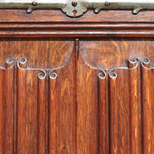 Load image into Gallery viewer, x SOLD Antique French Oak Gothic Sideboard with Quatrefoil and Linenfold Carving. B12708