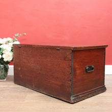 Load image into Gallery viewer, x SOLD Antique Australian Cedar Chest Blanket Box with Iron Handles & Original Candle Box. B12495