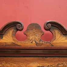 Load image into Gallery viewer, Antique English Rosewood Wall Mirror with Marquetry and String Inlay. B12499