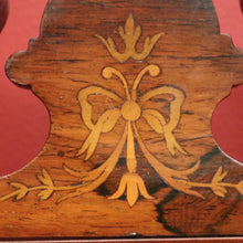 Load image into Gallery viewer, Antique English Rosewood Wall Mirror with Marquetry and String Inlay. B12499