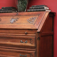 Load image into Gallery viewer, x SOLD Antique French Oak Writing Bureau with Fitted Interior & Scroll Feet. 2 Drawers. B12308