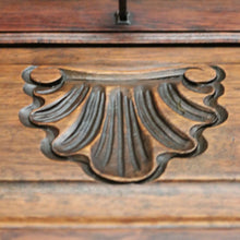 Load image into Gallery viewer, x SOLD Antique French Oak Writing Bureau with Fitted Interior & Scroll Feet. 2 Drawers. B12308