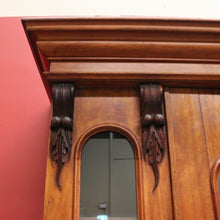 Load image into Gallery viewer, x SOLD Antique Australian Cedar Bookcase with Central Gothic Arch Glass Door. B12498