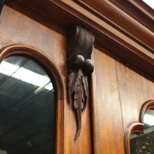 Load image into Gallery viewer, x SOLD Antique Australian Cedar Bookcase with Central Gothic Arch Glass Door. B12498