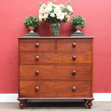 Load image into Gallery viewer, Antique Australian Cedar Chest of Drawers Five Drawer Full Cedar Construction. B12873