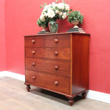Load image into Gallery viewer, Antique Australian Cedar Chest of Drawers Five Drawer Full Cedar Construction. B12873