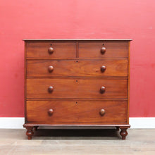 Load image into Gallery viewer, Antique Australian Cedar Chest of Drawers Five Drawer Full Cedar Construction. B12873