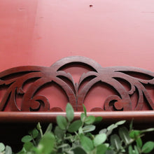 Load image into Gallery viewer, Antique English Mahogany Chiffonier – Fretwork Back, Hidden Drawer, Key Included. B12506