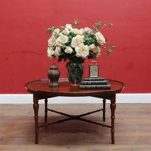 Load image into Gallery viewer, Antique English Mahogany Coffee Table Bamboo Style Base Circular Top. B12676