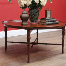 Load image into Gallery viewer, Antique English Mahogany Coffee Table Bamboo Style Base Circular Top. B12676