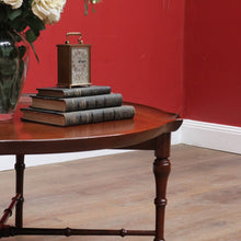 Load image into Gallery viewer, Antique English Mahogany Coffee Table Bamboo Style Base Circular Top. B12676