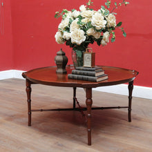 Load image into Gallery viewer, Antique English Mahogany Coffee Table Bamboo Style Base Circular Top. B12676
