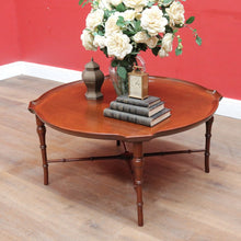 Load image into Gallery viewer, Antique English Mahogany Coffee Table Bamboo Style Base Circular Top. B12676