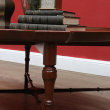 Load image into Gallery viewer, Antique English Mahogany Coffee Table Bamboo Style Base Circular Top. B12676