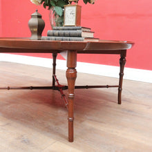 Load image into Gallery viewer, Antique English Mahogany Coffee Table Bamboo Style Base Circular Top. B12676