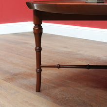 Load image into Gallery viewer, Antique English Mahogany Coffee Table Bamboo Style Base Circular Top. B12676