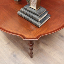 Load image into Gallery viewer, Antique English Mahogany Coffee Table Bamboo Style Base Circular Top. B12676