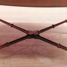 Load image into Gallery viewer, Antique English Mahogany Coffee Table Bamboo Style Base Circular Top. B12676