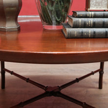 Load image into Gallery viewer, Antique English Mahogany Coffee Table Bamboo Style Base Circular Top. B12676