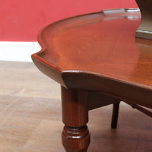 Load image into Gallery viewer, Antique English Mahogany Coffee Table Bamboo Style Base Circular Top. B12676