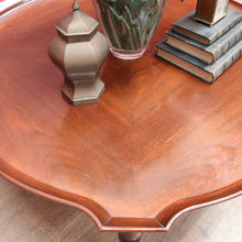 Load image into Gallery viewer, Antique English Mahogany Coffee Table Bamboo Style Base Circular Top. B12676