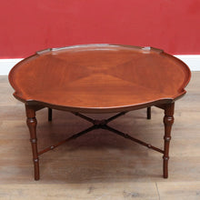 Load image into Gallery viewer, Antique English Mahogany Coffee Table Bamboo Style Base Circular Top. B12676