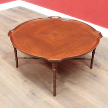 Load image into Gallery viewer, Antique English Mahogany Coffee Table Bamboo Style Base Circular Top. B12676