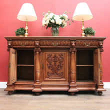 Load image into Gallery viewer, x SOLD Grand Antique French Carved Sideboard – Lion Heads, Cutlery Drawers, 3 Keys. B12283