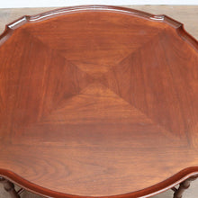 Load image into Gallery viewer, Antique English Mahogany Coffee Table Bamboo Style Base Circular Top. B12676