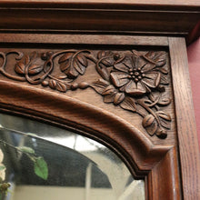 Load image into Gallery viewer, Antique French Oak Sideboard – Marquetry Inlay, Carved Floral Front, Brass Pulls. B12299