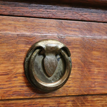Load image into Gallery viewer, Antique French Oak Sideboard – Marquetry Inlay, Carved Floral Front, Brass Pulls. B12299