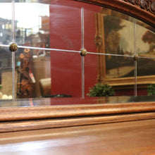 Load image into Gallery viewer, Antique French Oak Sideboard – Marquetry Inlay, Carved Floral Front, Brass Pulls. B12299