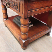 Load image into Gallery viewer, x SOLD Antique French Oak Drinks Cabinet with Carved Figure and Turned Supports. B12851