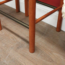 Load image into Gallery viewer, Pair of Retro Parker Mid-Century Bar Stools – Original Black Vinyl - Button Seats. B12513