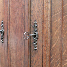 Load image into Gallery viewer, Antique French Oak Two Height China Cabinet or Bookcase with Glass Doors. B12703