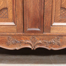Load image into Gallery viewer, Antique French Oak Two Height China Cabinet or Bookcase with Glass Doors. B12703