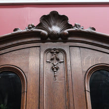 Load image into Gallery viewer, Antique French Oak Two Height China Cabinet or Bookcase with Glass Doors. B12703