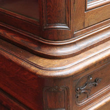 Load image into Gallery viewer, Antique French Oak Two Height China Cabinet or Bookcase with Glass Doors. B12703