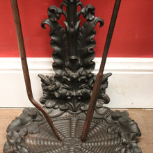Load image into Gallery viewer, Antique English Cast Iron Fire Tool Set with Stand – Stamped Martin. B12287