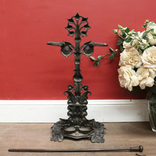 Load image into Gallery viewer, Antique English Cast Iron Fire Tool Set with Stand – Stamped Martin. B12287