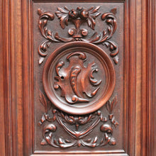 Load image into Gallery viewer, Antique French Walnut Servery Sideboard with Marble Top and Plate Rack. B12928