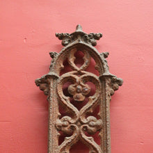 Load image into Gallery viewer, Antique French Wrought Iron Crucifix with Fretwork – Garden Memorial Cross. B12518