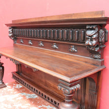 Load image into Gallery viewer, Antique French Walnut Servery Sideboard with Marble Top and Plate Rack. B12928