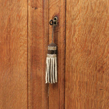Load image into Gallery viewer, x SOLD Antique French Oak Cabinet – Drawer, Shelves, Keys, Panel Doors & Bun Feet. B12255