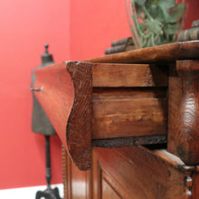 Load image into Gallery viewer, x SOLD Antique French Oak Cabinet – Drawer, Shelves, Keys, Panel Doors & Bun Feet. B12255